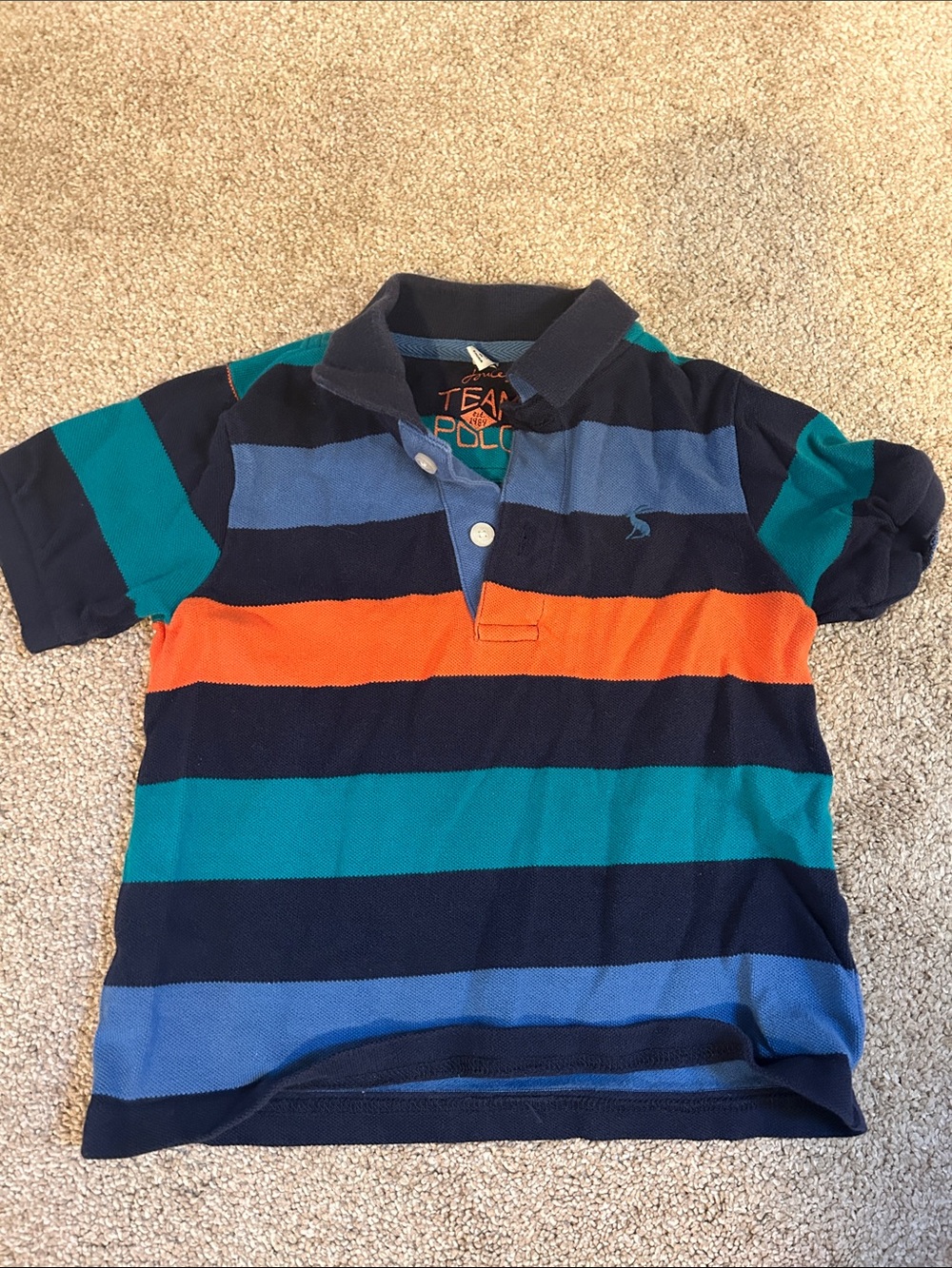 Joules Team Polo Boys Striped Polo 100% Cotton 4 Years
